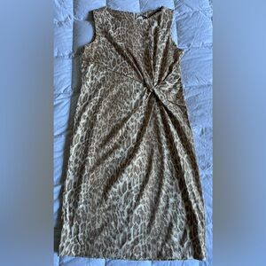 NWT J.McLaughlin Neo Suede Midi Sheath Lynda Dress Animal Print Sz M